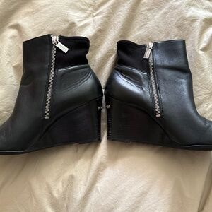 Michael Kors black leather ankle boots
